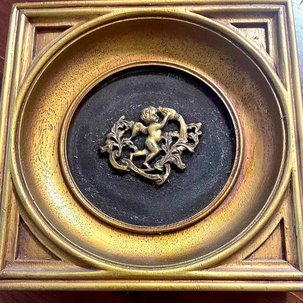 E.A  Riba Company VTG 70s Zodiac Aquarius Wood plaque.